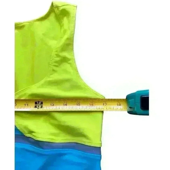 Tracy McGrady T-MAC Body Con Mini Dress Neon Blue & Green M - Picture 4 of 8